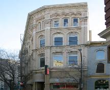 North elevation of the Telegram Building, Winnipeg, 2005; Historic Resources Branch, Manitoba Culture, Heritage and Tourism 2005