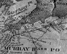 Showing location of cemetery on MacKay land; Lake Map of PEI, 1863