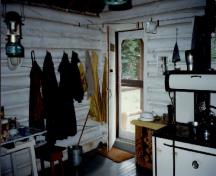 Interior view of Hoodoo Warden Cabin, 1997.; Parks Canada Agency / Agence Parcs Canada, 1997.