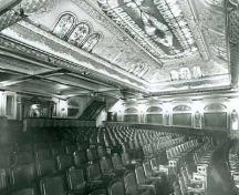 View of the auditorium, from the ground-floor to the rear, of the Rialto Theatre National Historic Site of Canada, 1930.; Bibliothèque et Archives Canada, archives audiovisuelles, négatif no. 3969 / Library and Archives Canada, Audiovisual Archives, negative No 3969, 1930.