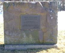 Monument to pioneer burying ground; Province of PEI, C Stewart 2011