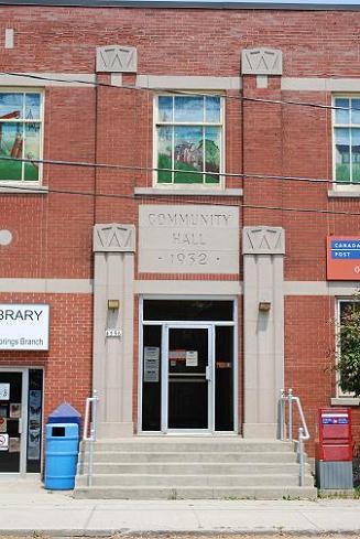 Community Hall main entrance.