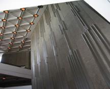 Interior view of the National Arts Centre National Historic Site of Canada, showing the wall of the Theater lobby, 1985; Agence Parcs Canada / Parks Canada Agency, R. Goodspeed, 2005.