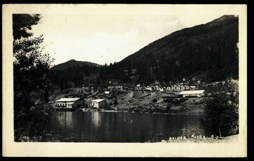 Historic view of Bridge River from postcard, date unknown