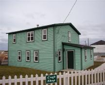 Exterior photo of front and right side of building; Cow Head Consevation and Heritage Committee 2005